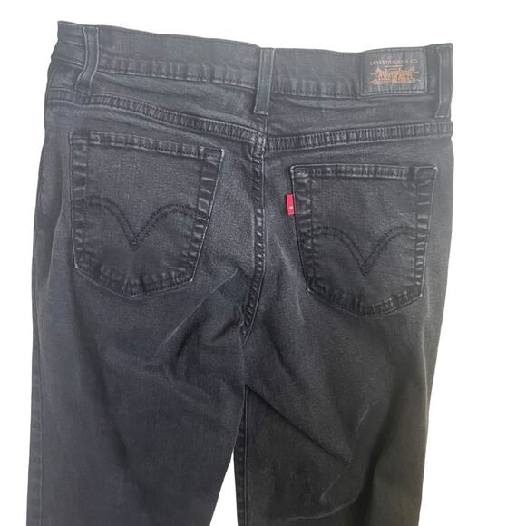 Y2K VTG Levis 512 Perfectly‎ Slimming Jeans Women 10M Black Bootcut Western - Picture 5 of 13